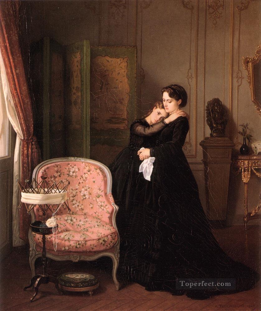 Consolation woman Auguste Toulmouche Oil Paintings